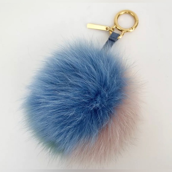 FENDI Tricolor Fox Fur Pom Pom Keychain/ Bag Charm 😍🔥 - Picture 7 of 10